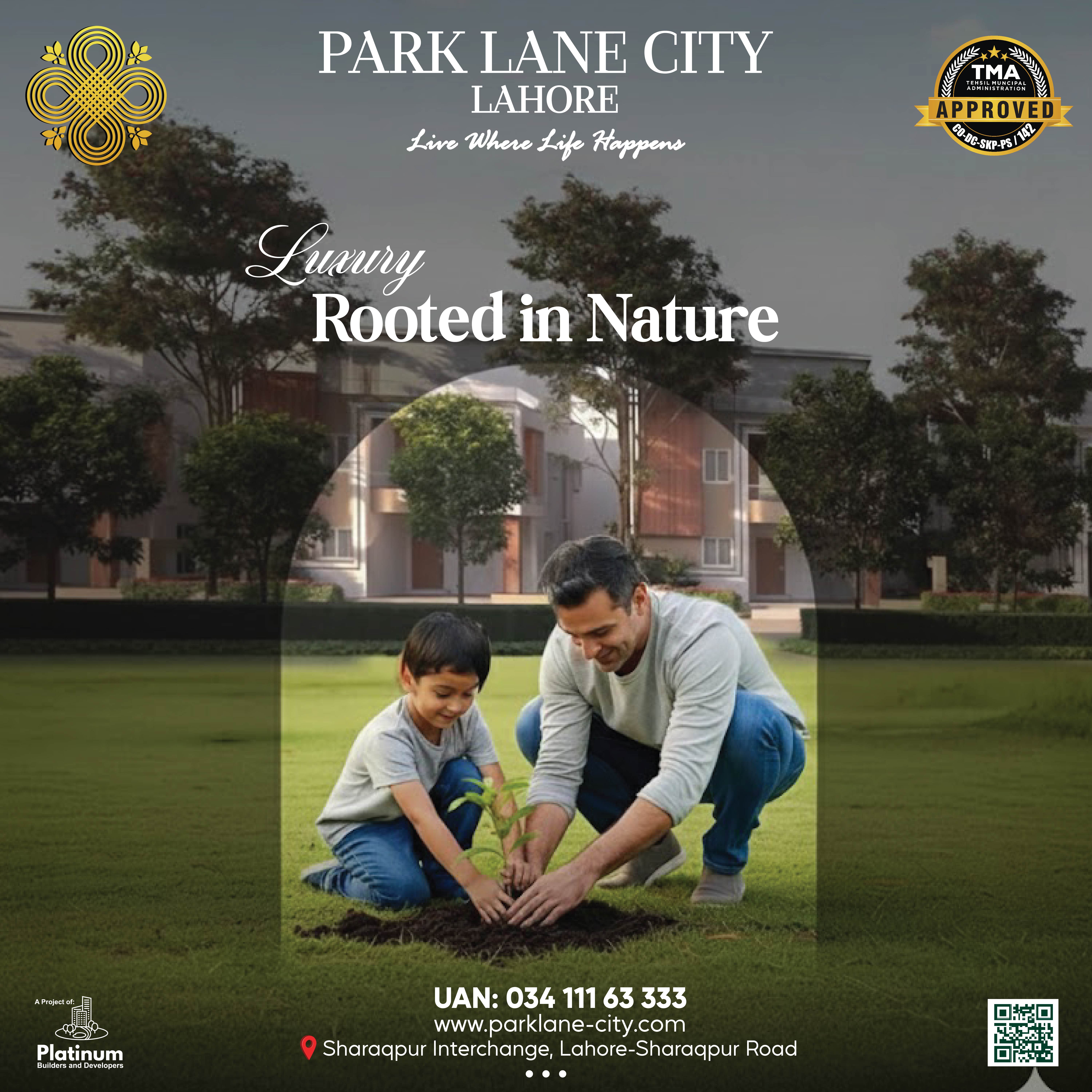 Luxury Rooted in Nature — father and son planting a tree