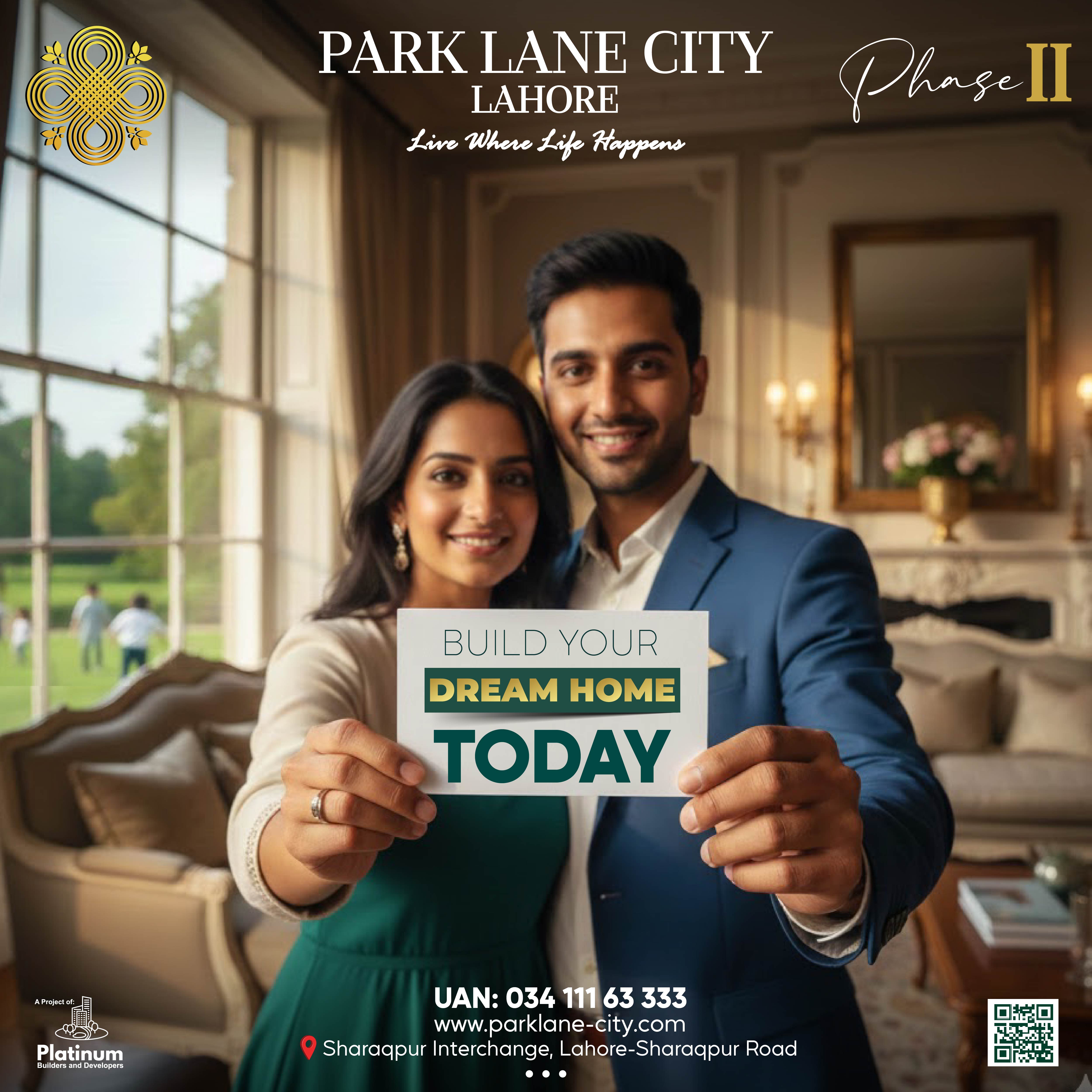 Phase II — Build Your Dream Home Today — couple holding sign