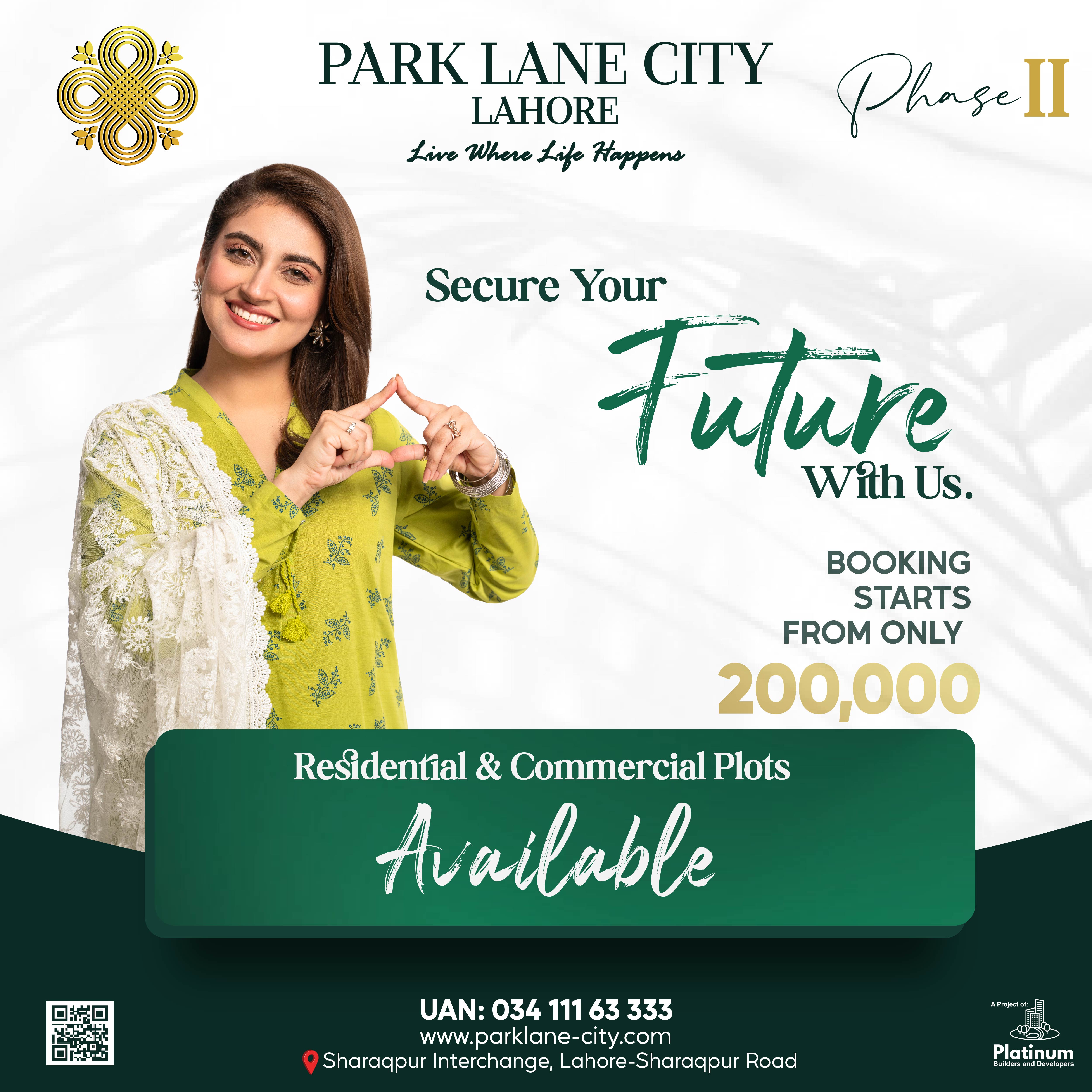 Phase II — Secure Your Future With Us — booking starts from PKR 200,000